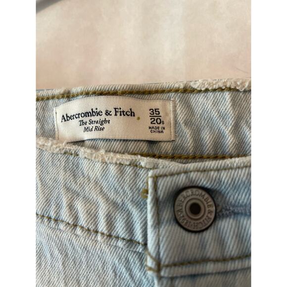Abercrombie & Fitch Straight Mid Rise 35/20’s. NWT Light Women's Jean 28 Inseam - Picture 2 of 9